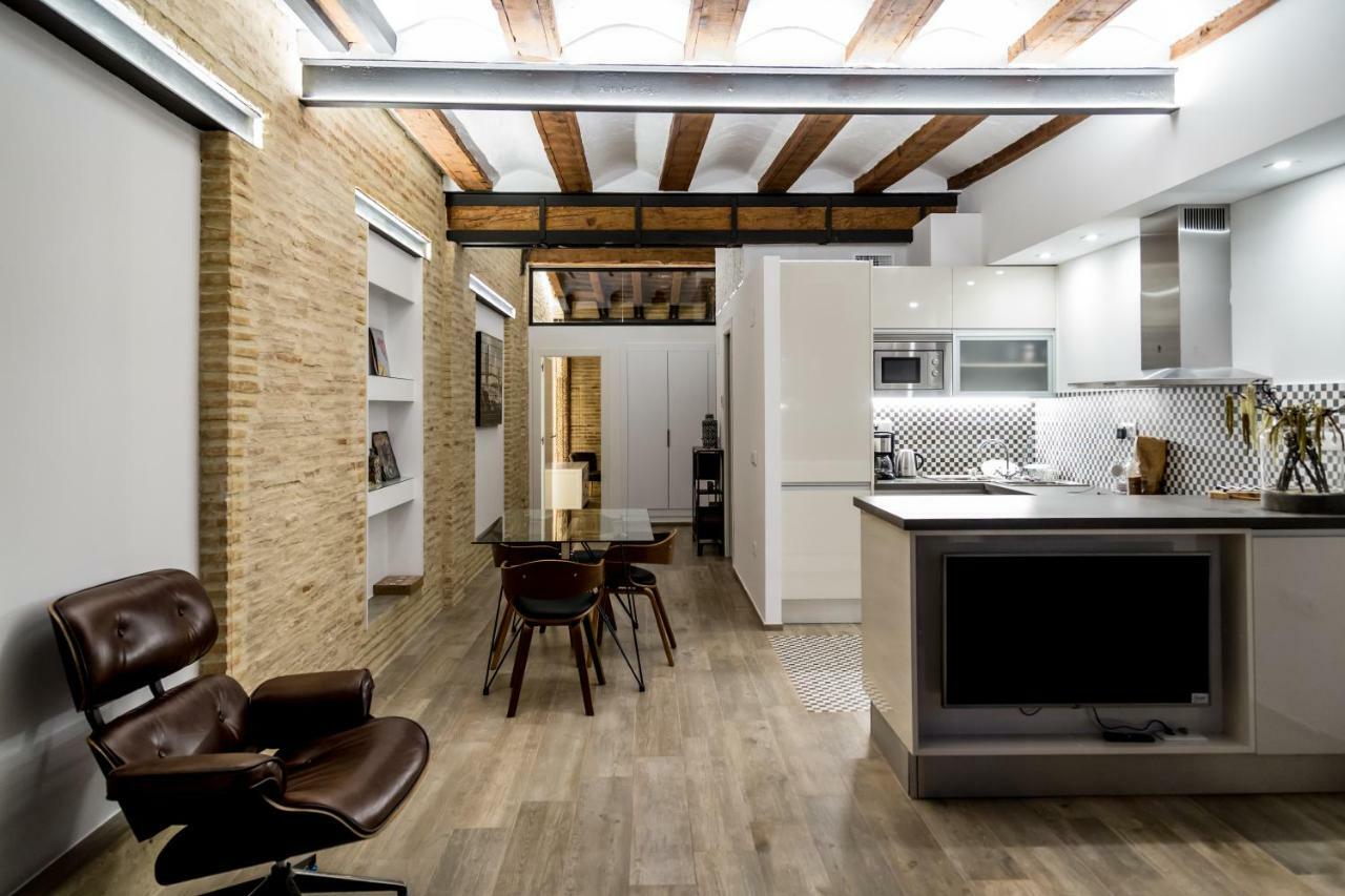 Ferienwohnung Florit Flats - Center Luxurious 1Br 1Ba Terrace Wi-Fi Ac Valencia Exterior foto