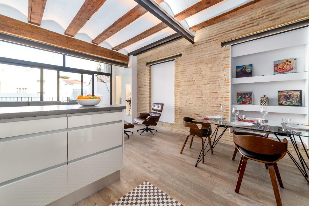 Ferienwohnung Florit Flats - Center Luxurious 1Br 1Ba Terrace Wi-Fi Ac Valencia Exterior foto