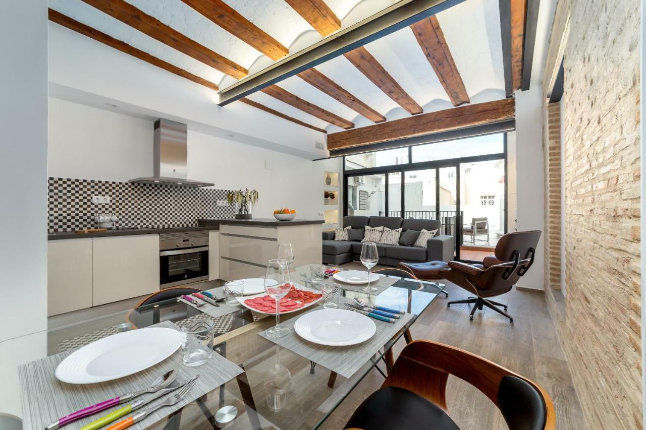 Ferienwohnung Florit Flats - Center Luxurious 1Br 1Ba Terrace Wi-Fi Ac Valencia Exterior foto
